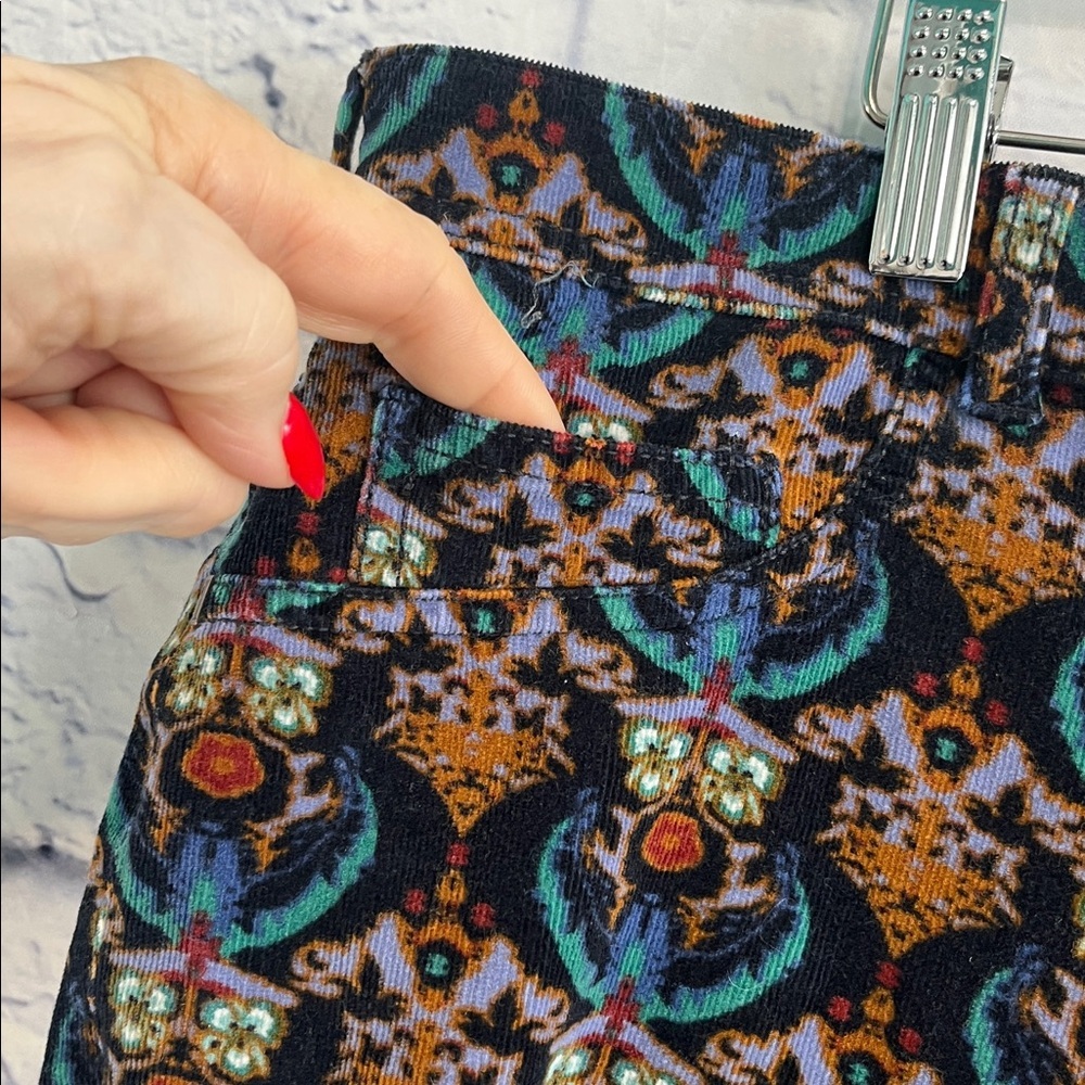 Anthropologie Pilcro Corduroy Serif Batik Pants Size 32 Skinny - Picture 3 of 9